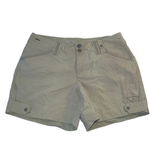 Columbia Womens Omni-shade Titanium Hiking Trail Khaki 5” Shorts 10 - Picture 1 of 10